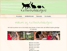 Tablet Screenshot of kattenhoteldotje.nl
